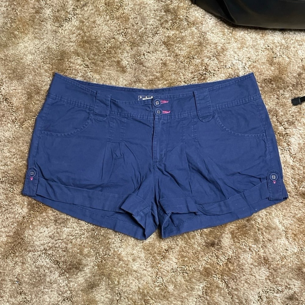 Aerie Navy Blue Y2K Woman Shorts Size 14‎